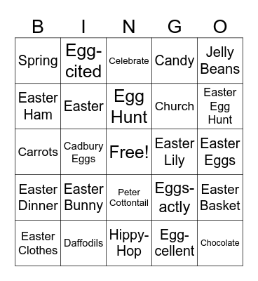 EASTER BINGO Card