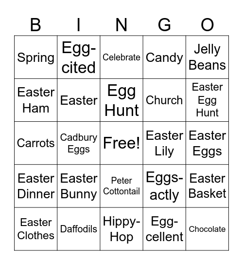 EASTER BINGO Card