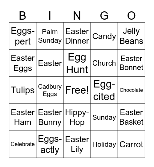 EASTER BINGO Card