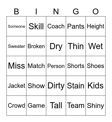 ASL Unit 8 Bingo Card