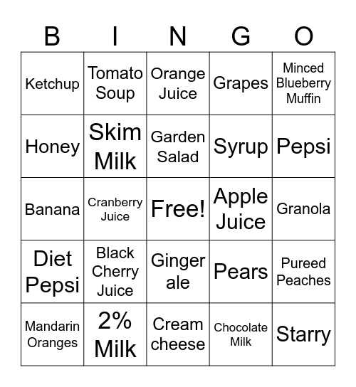 MIDDLE Bingo Card