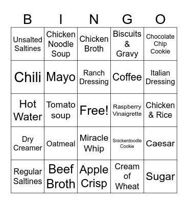 CHECKER Bingo Card