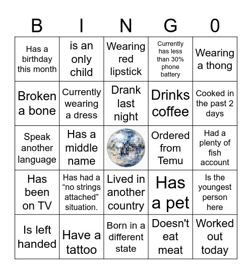 Marlene's Bingo Before the Ringo Bingo Card