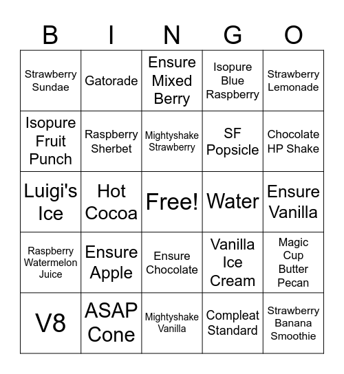 TM Bingo Card