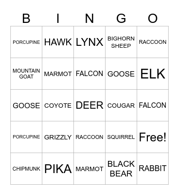 ROAD TRIP BINGO Card