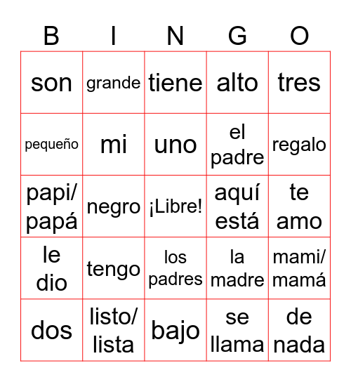 ¡Te amo, Pepe! Bingo Card