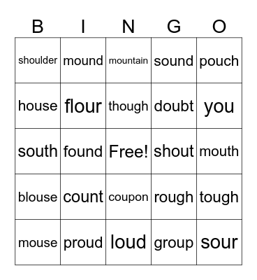 Easter Bingo Card