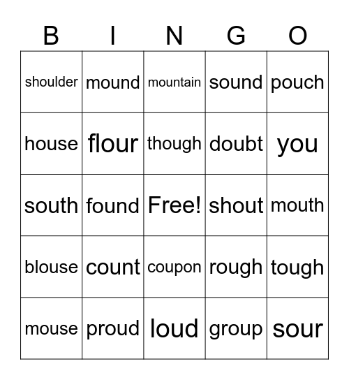 Easter Bingo Card