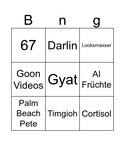 Bingo Card