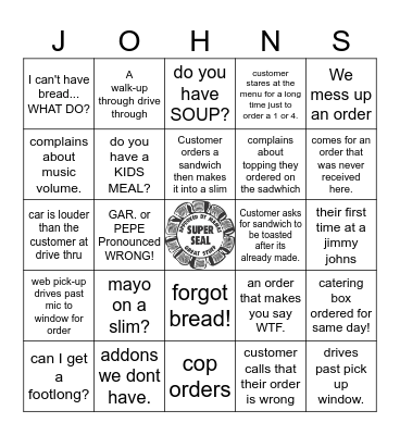 J                I                M              M               Y Bingo Card