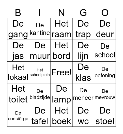 Bingo zebra 1.1 Bingo Card