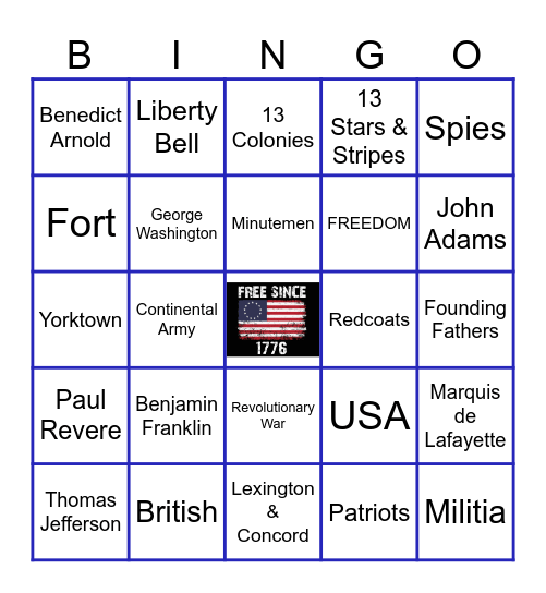 USA Bingo Card