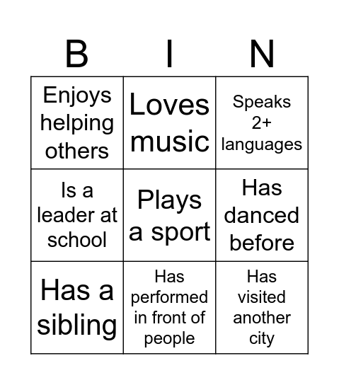 SPF X RSC Bingo Card