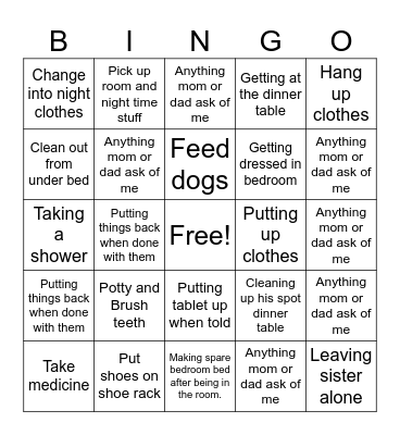 Things I need to do the 1st time I AM ASKED Bingo Card