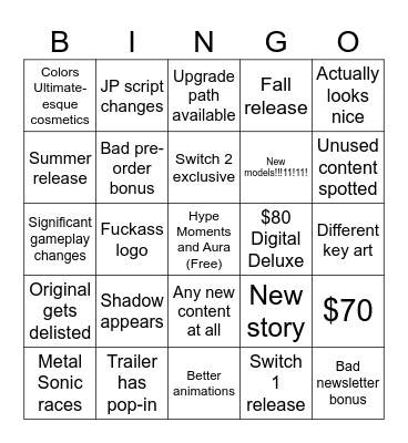 Frontiers Definitive Edition Bingo Card