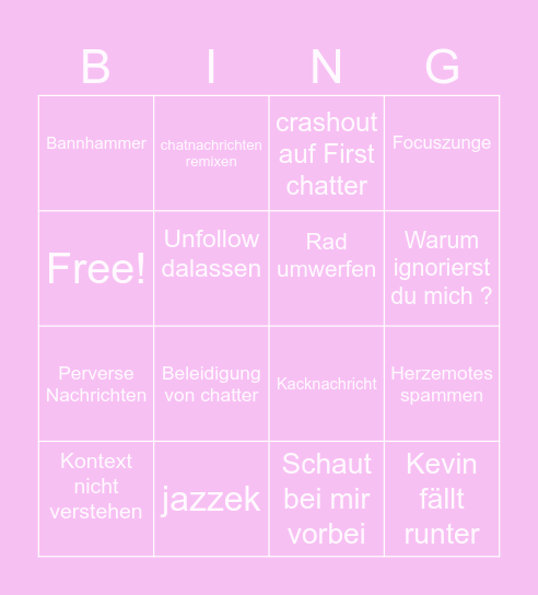 Naschii Bingo Card