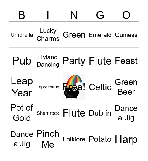 St, Patrick's Day Bingo Card