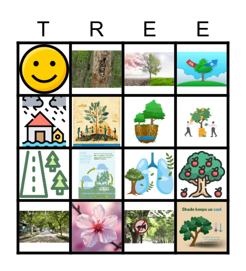 Benefits of Trees Bingo Card