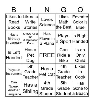 CCA BINGO Card