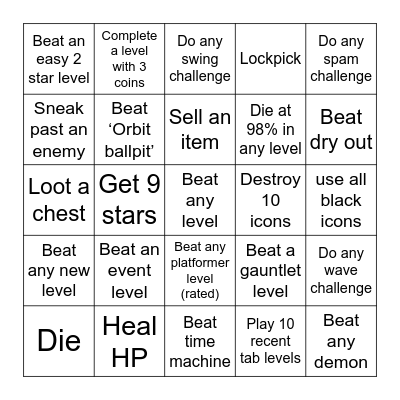 Any-Game Lockout Bingo Card