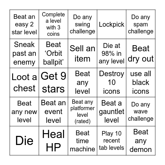 Any-Game Lockout Bingo Card