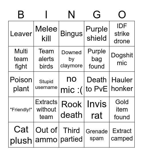 Marton Random Fill Teammate Bingo Card