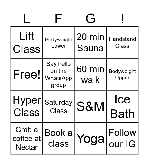 Jungle Bingo Card Bingo Card