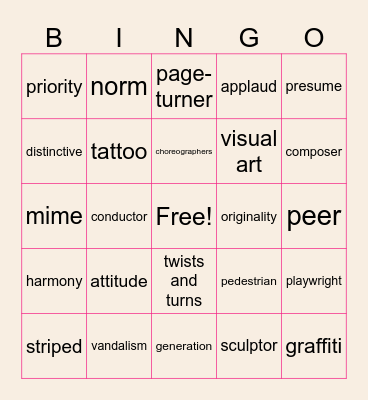 Unit 7 Grade 11 Bingo Card