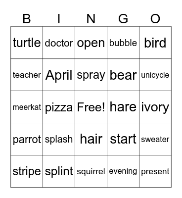 week 4 bingo upper Bingo Card