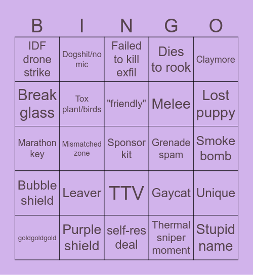 my wife left me and took the kids Bingo Card