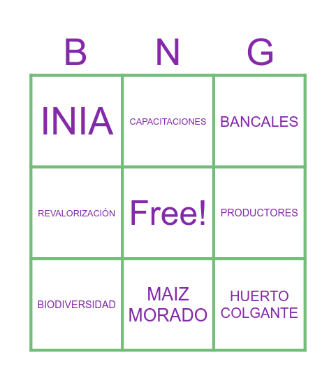 Bingo Cipnatimno Bingo Card