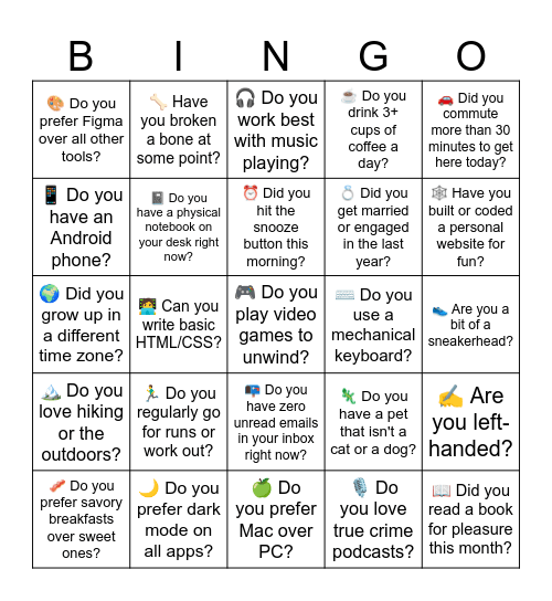 ADX CX Team Bingo Card