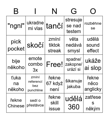 hübler bingo v0.3 Bingo Card