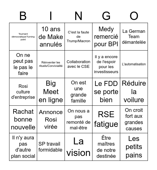 Let's Meet Bingo Card