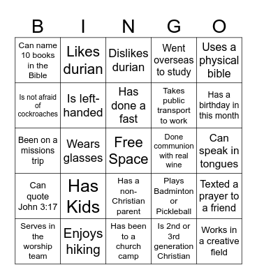 Easter Bingo Card