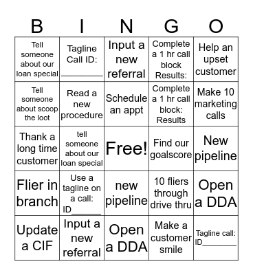 Aurora Bingo Card