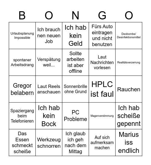 M.S.-Bingo Card