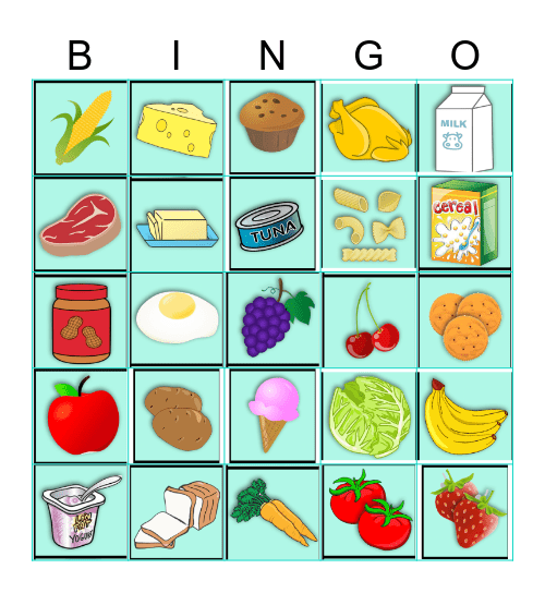 Grocery Store Bingo Card