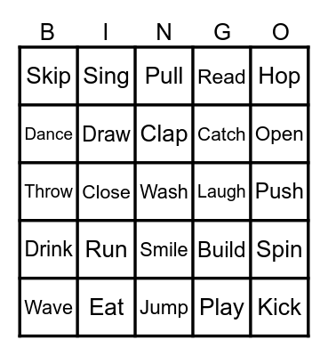 Pictionary Bingo Card