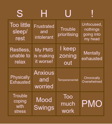 How Am I Feeling? Bingo Card