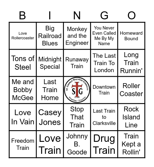 STG TRAIN SONGS Bingo Card