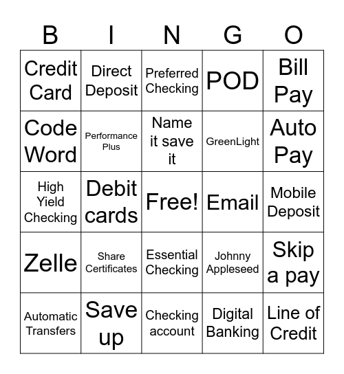 Referral Bingo Card