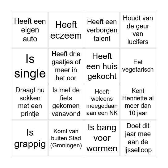 Verjaardagsbingo! Bingo Card