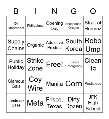 CNN 10 3/26/26 Bingo Card