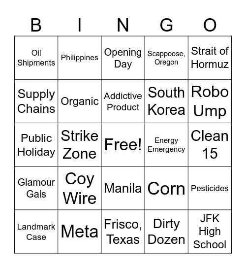 CNN 10 3/26/26 Bingo Card