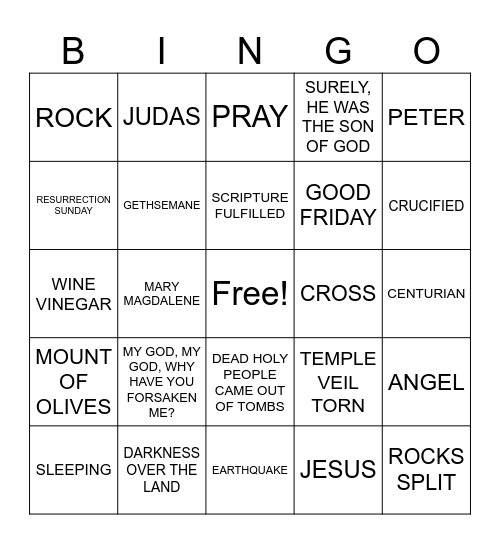 EASTER... BREAKING NEWS Bingo Card