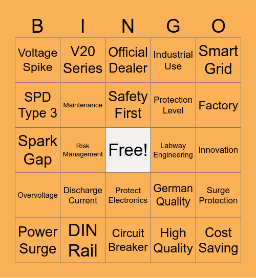 OBO DINING NETWORK Bingo Card
