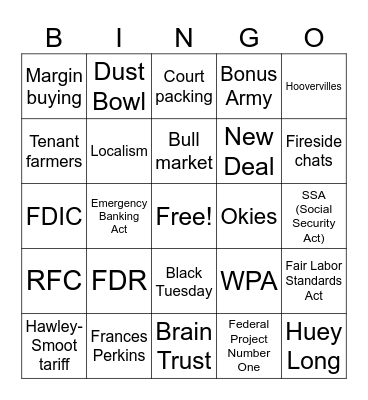 Chap 13 - U.S. 2 Bingo Card