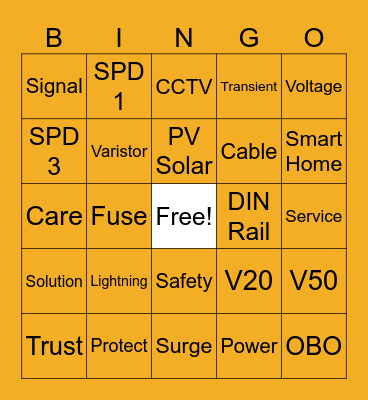 OBO DINING NETWORK Bingo Card