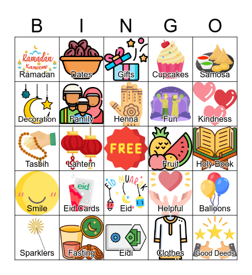 Eid-Ul-Fitr Bingo Card